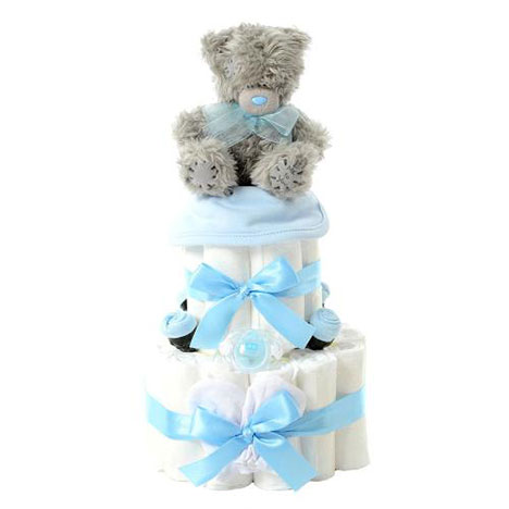 2 Tier Me to You Bear Nappy Cake (Blue) £29.99